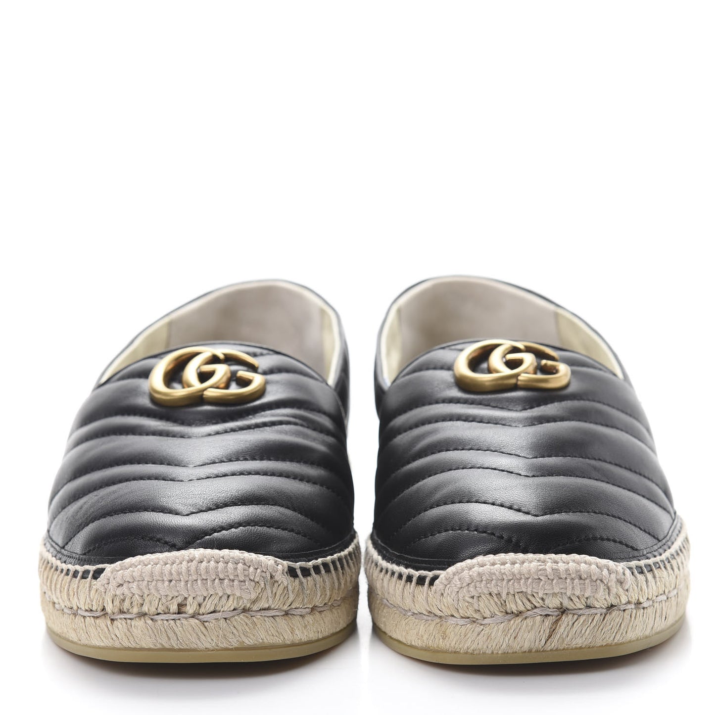 Nappa Matelasse Mens GG Marmont Espadrilles 10 Black