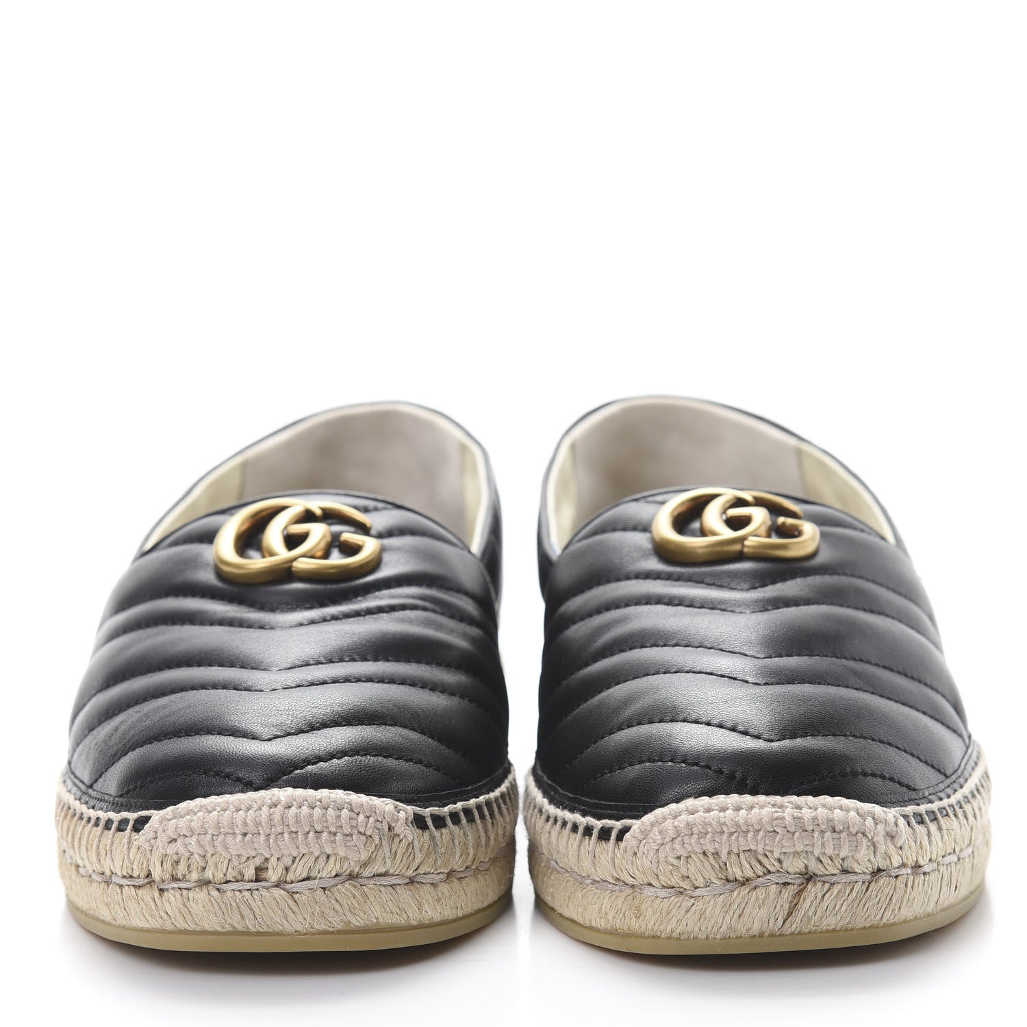 Gucci Nappa Matelasse Mens GG Marmont Espadrilles 10 Black 2 of 8