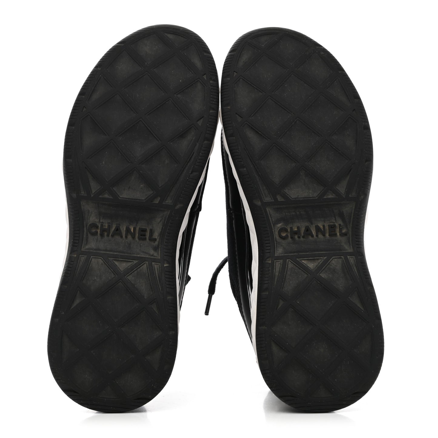 Velvet Calfskin Mixed Fibers CC Sneakers 35 Black