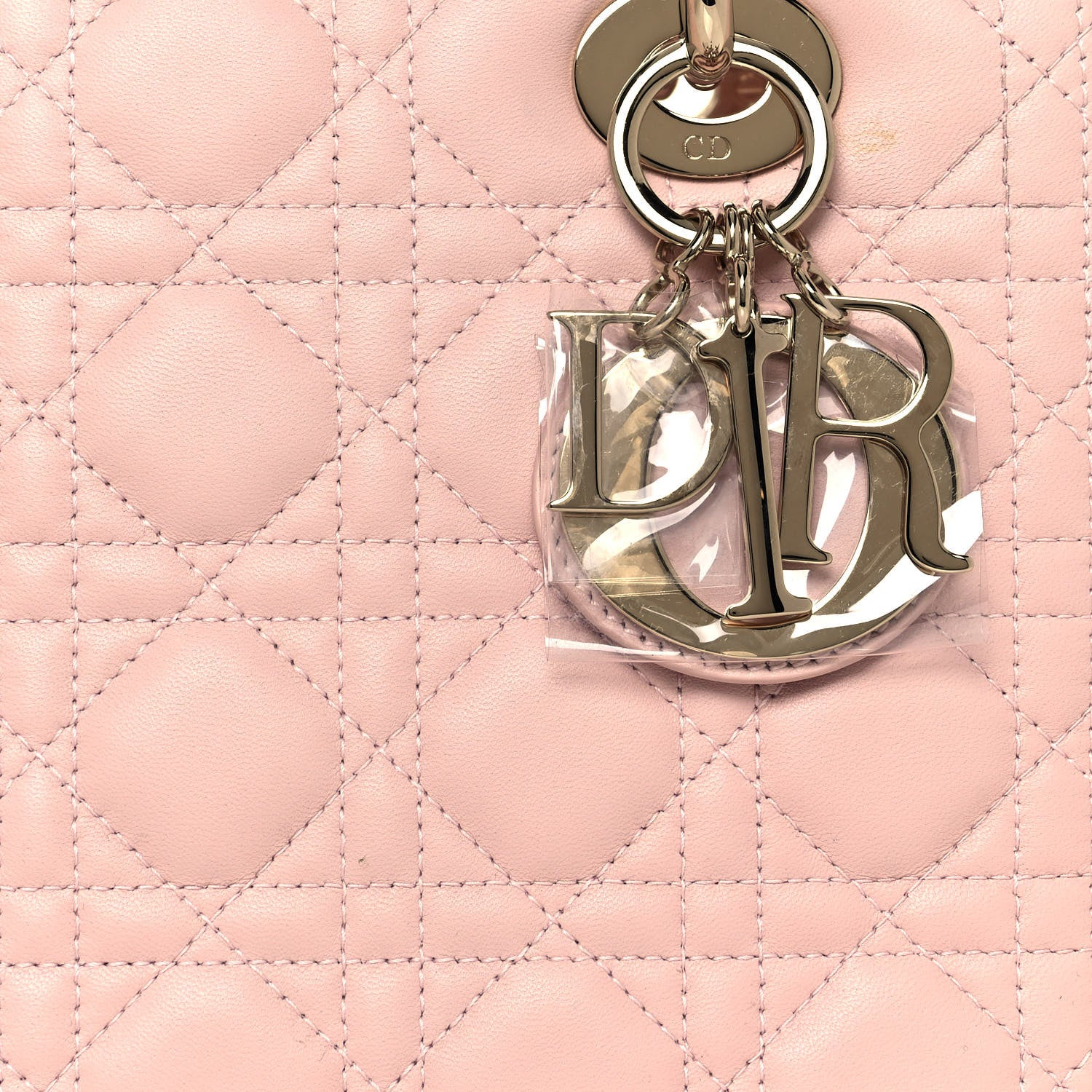 Christian Dior Lambskin Cannage Medium Lady Dior Light Pink 7 of 13