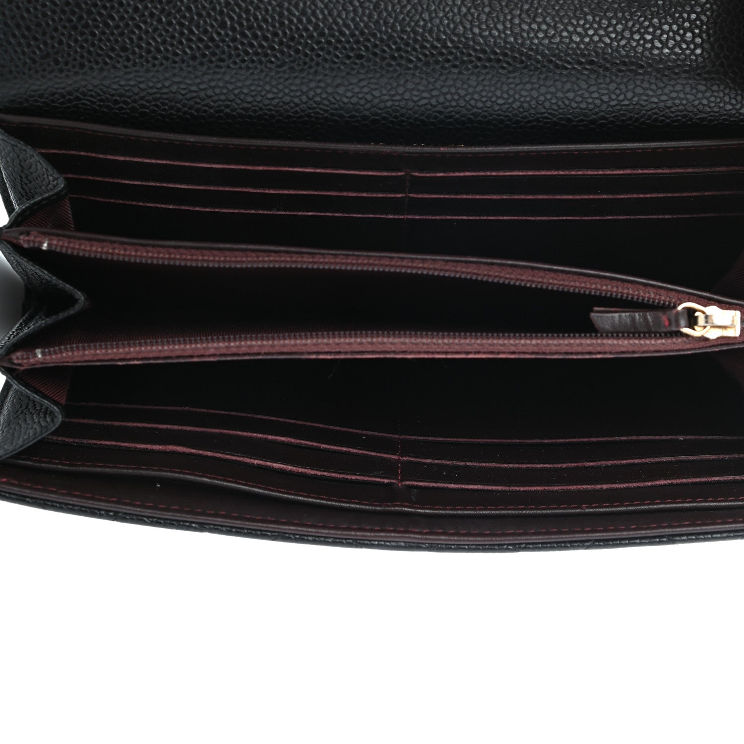 Chanel Caviar Quilted Large Gusset Flap Wallet Black 5 of 17