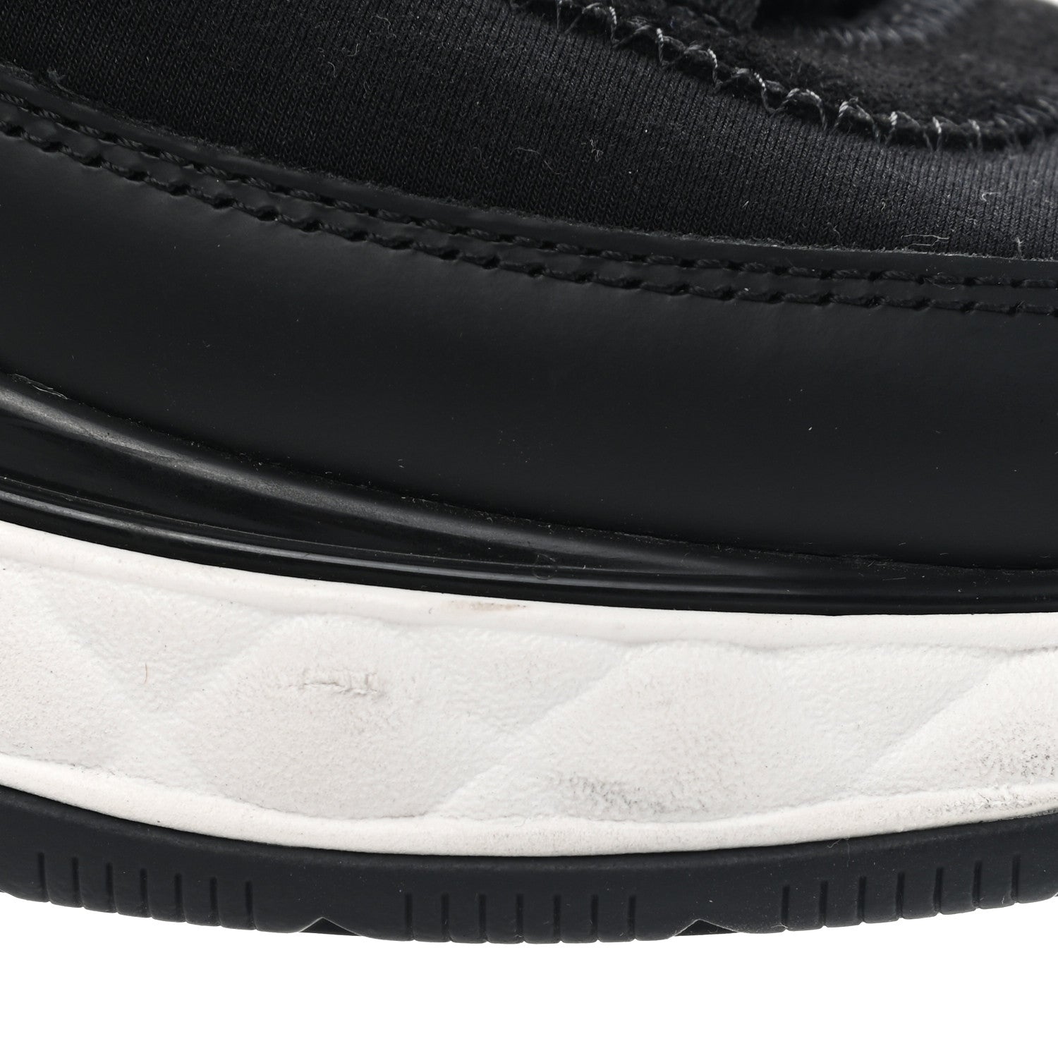 Chanel Velvet Calfskin Mixed Fibers CC Sneakers 38 Black 10 of 11