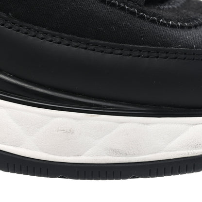 Chanel Velvet Calfskin Mixed Fibers CC Sneakers 38 Black 10 of 11
