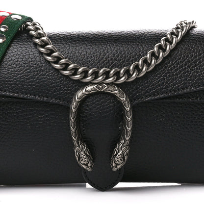 Gucci Dollar Calfskin Web Small Dionysus Crossbody Bag Black 9 of 11