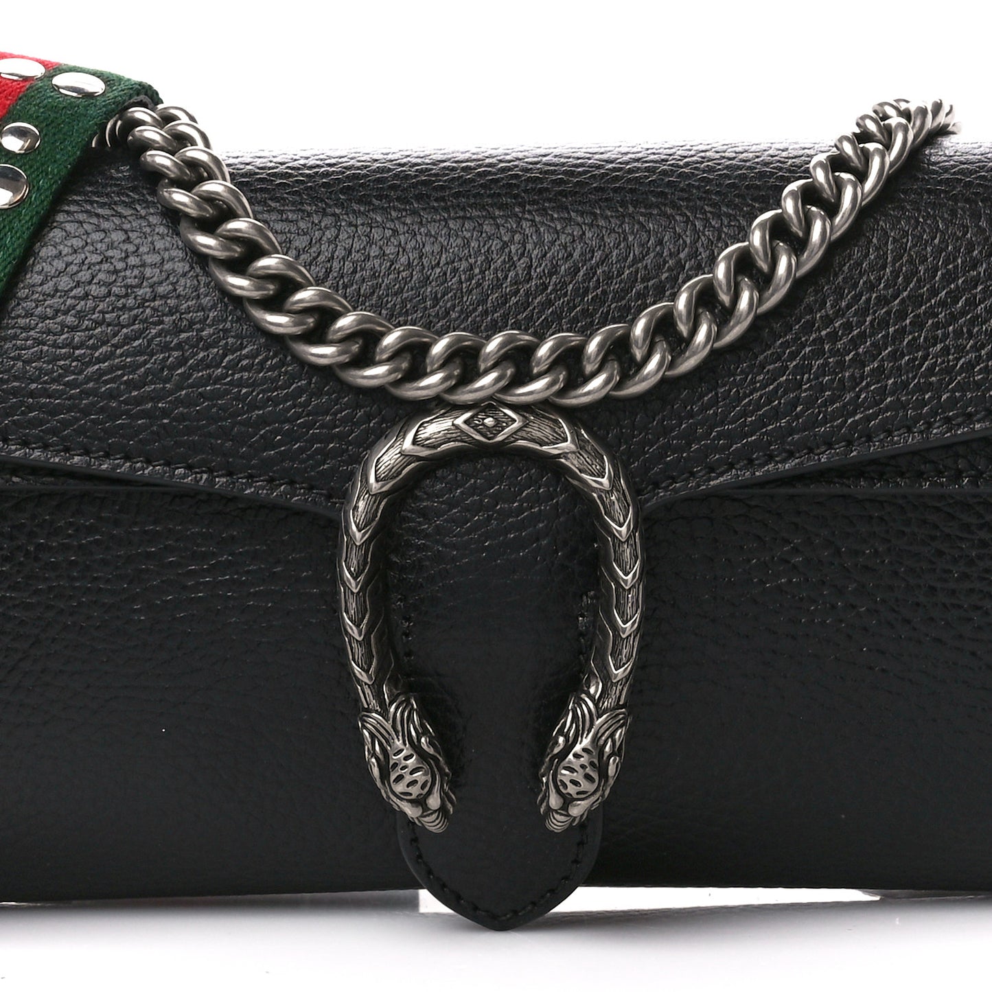 Dollar Calfskin Web Small Dionysus Crossbody Bag Black