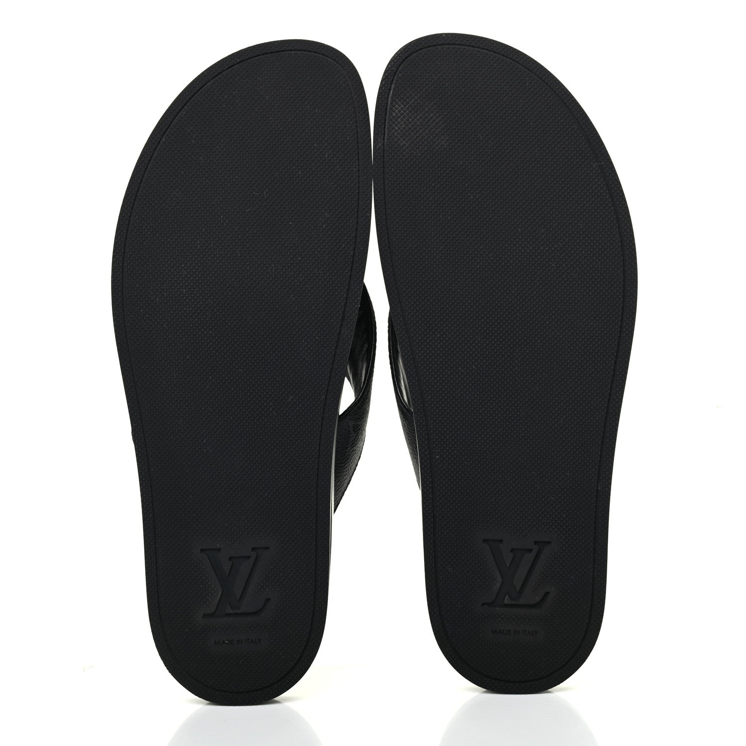 Louis Vuitton Monogram Eclipse Mens Mirabeau Thong Sandals 9.5