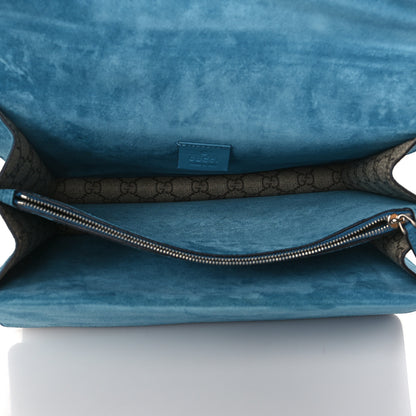 Gucci GG Supreme Monogram Angry Cat Embroidered Medium Dionysus Shoulder Bag Beige Ultramarine 5 of 10