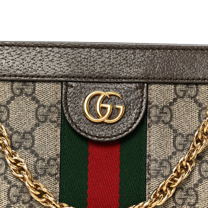 Gucci GG Supreme Monogram Web Small Ophidia Chain Shoulder Bag Brown 9 of 11
