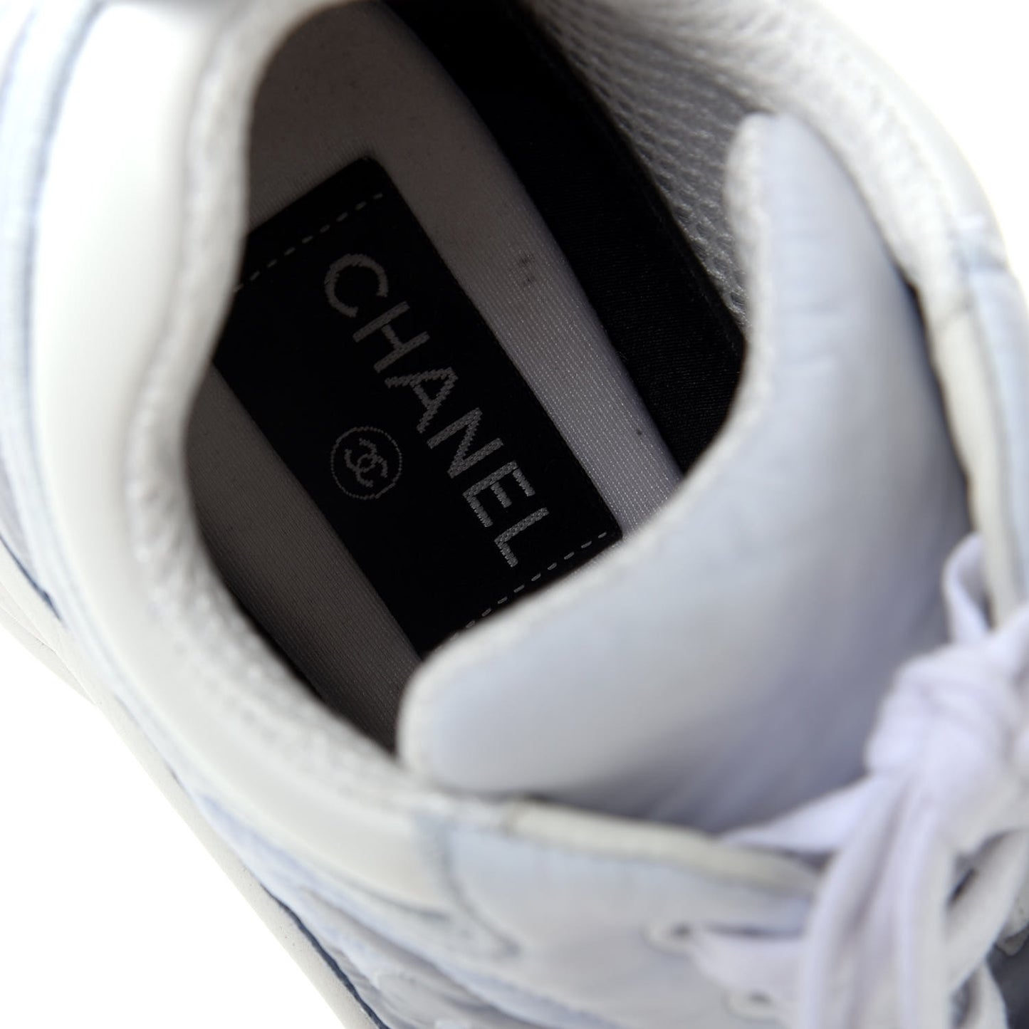 Suede Calfskin Nylon CC Sneakers 37.5 Sky Blue