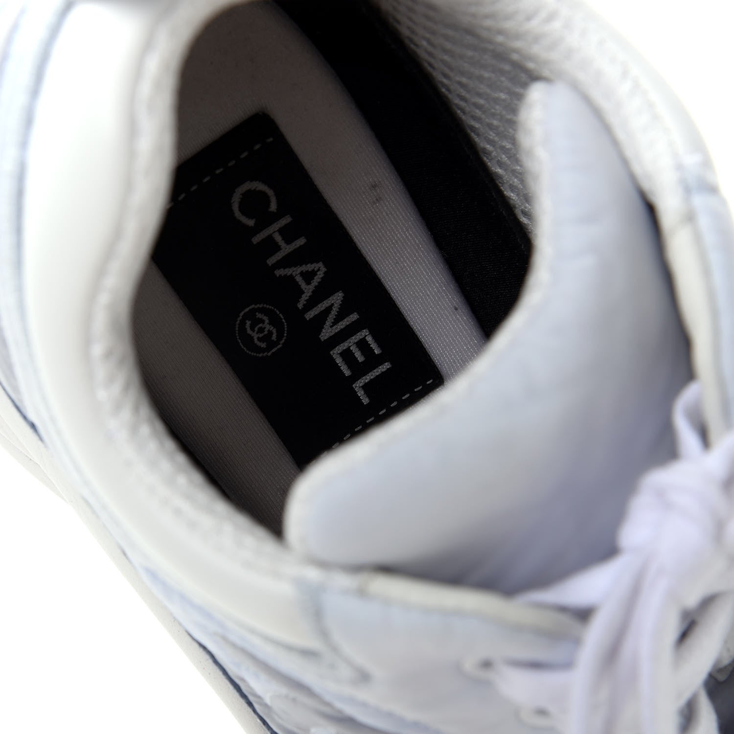 Chanel Suede Calfskin Nylon CC Sneakers 37.5 Sky Blue 8 of 10