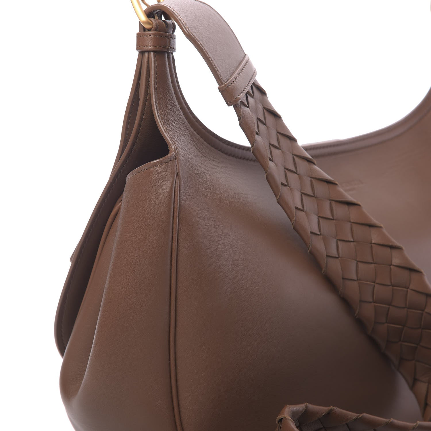Bottega Veneta Nappa Intrecciato Strap Shoulder Bag Brown 9 of 11