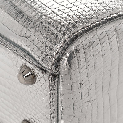 Christian Dior Metallic Lizard Mini Lady Dior Silver 6 of 18