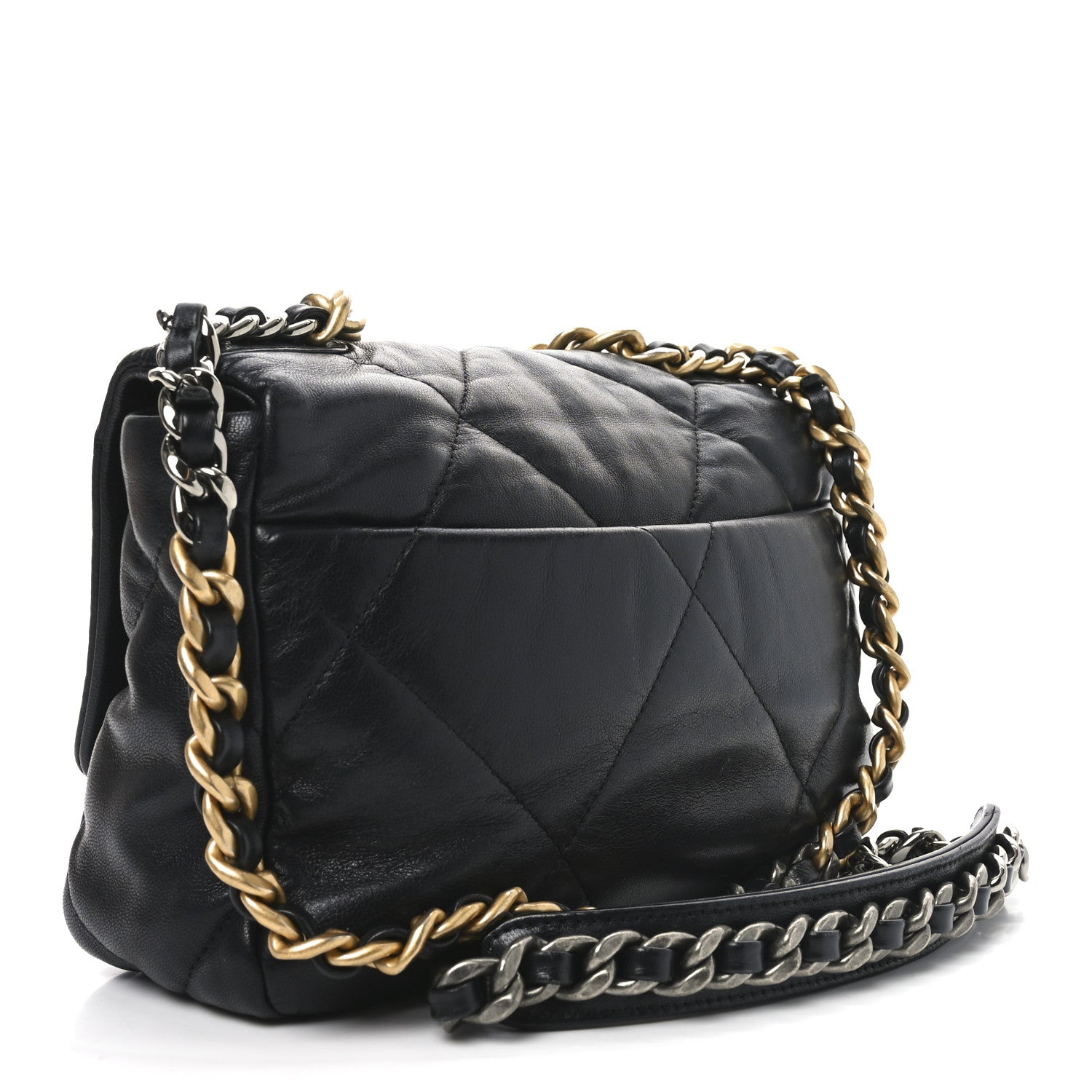 Chanel Lambskin Quilted Medium Chanel 19 Flap Black 3 of 10