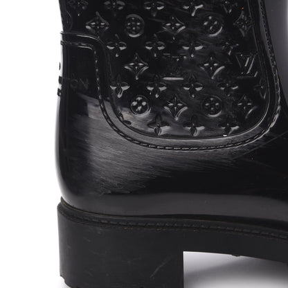 Louis Vuitton Rubber Embossed Monogram Splash Rain Boots 36 Black 9 of 9