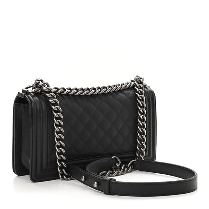 Chanel Caviar Quilted Medium Boy Flap Black 3 of 11
