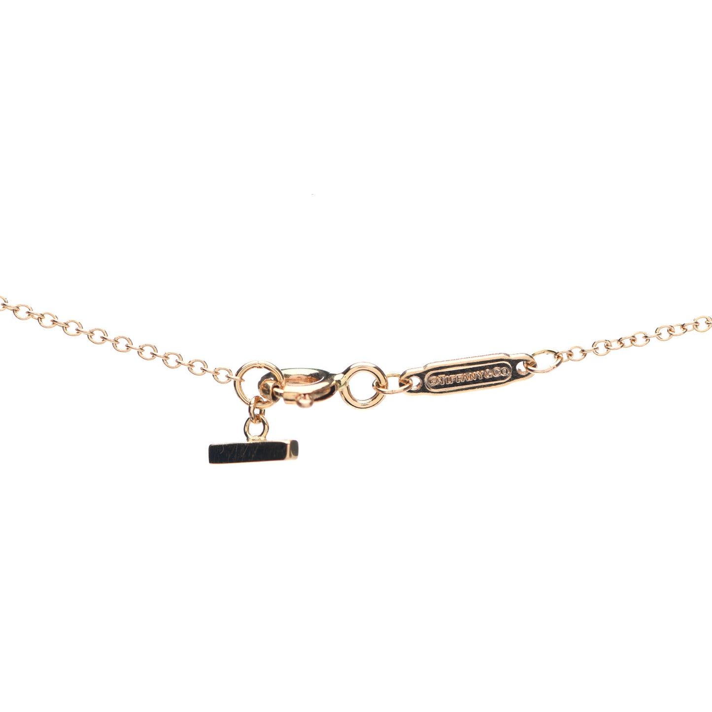 18K Rose Gold Small T Smile Pendant Necklace