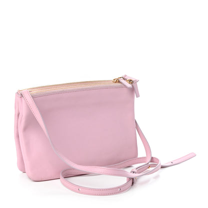 Celine Lambskin Small Trio Crossbody Bag Pink 3 of 12