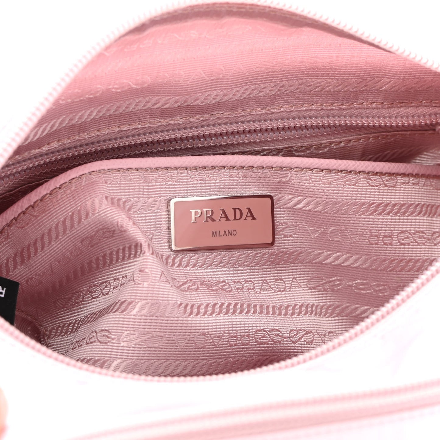 Re-Nylon Vela Saffiano Pocket Double Buckle Messenger Shoulder Bag Alabastro