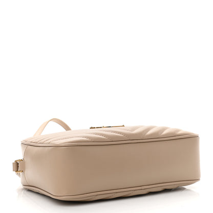 Saint Laurent Calfskin Matelasse Monogram Lou Camera Bag Dark Latte 4 of 10