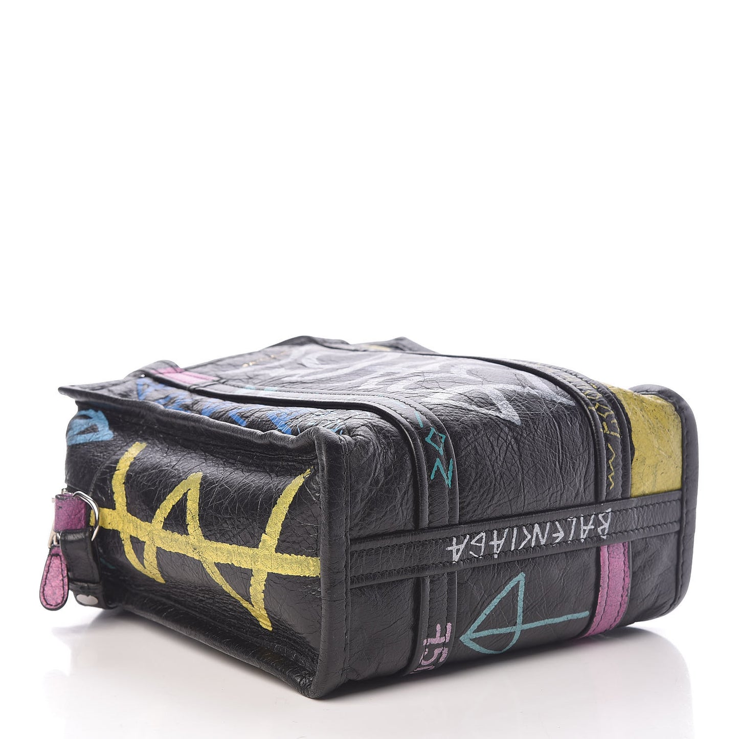 Agneau Arena Graffiti All Over XS Bazar Shopper Tote Black Multicolor