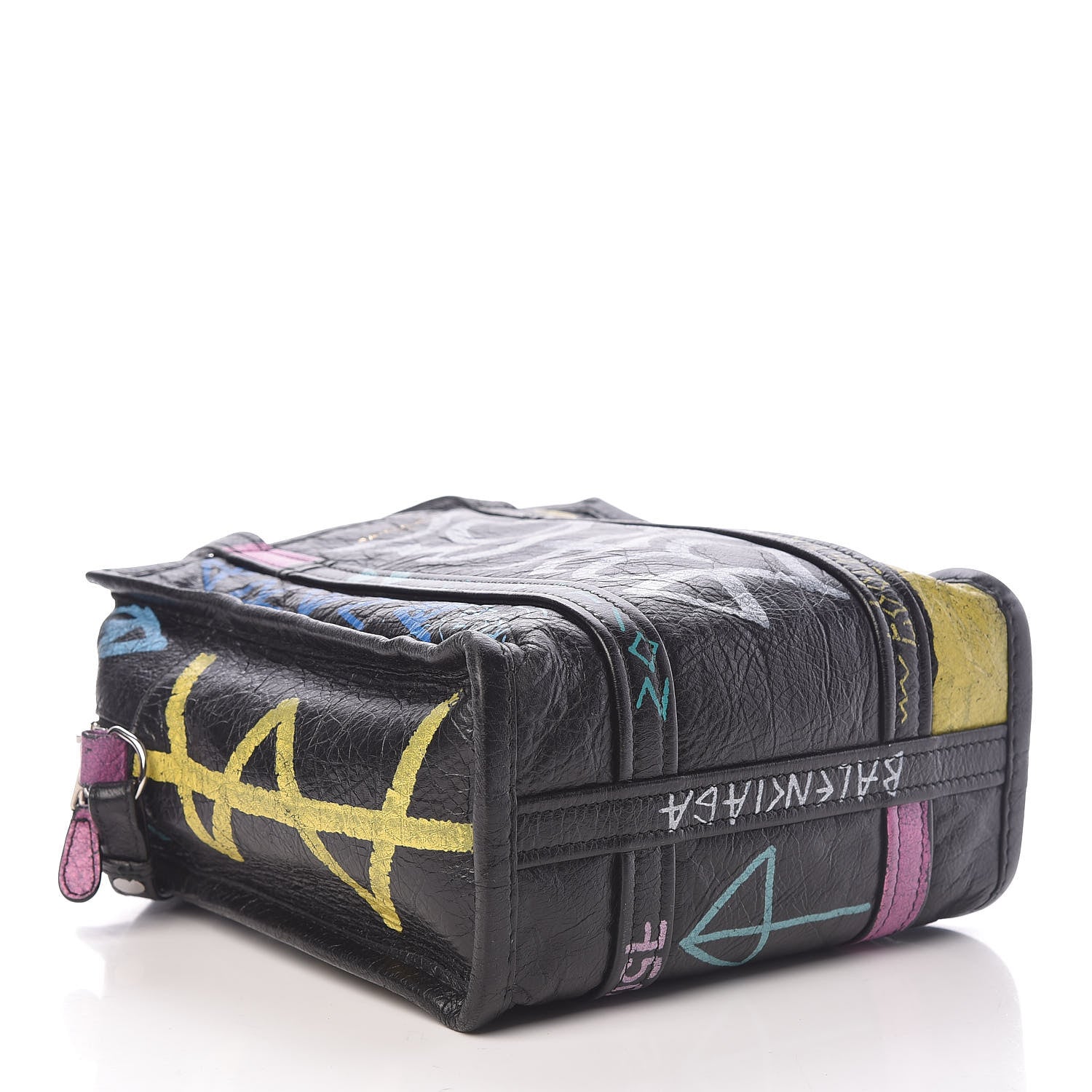 Balenciaga Agneau Arena Graffiti All Over XS Bazar Shopper Tote Black Multicolor 4 of 10