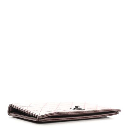 Chanel Aged Calfskin Quilted Reissue 2.55 Yen Wallet Purple 4 of 14