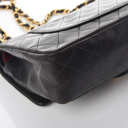 Chanel Lambskin Quilted Medium Double Flap Black 15 of 17