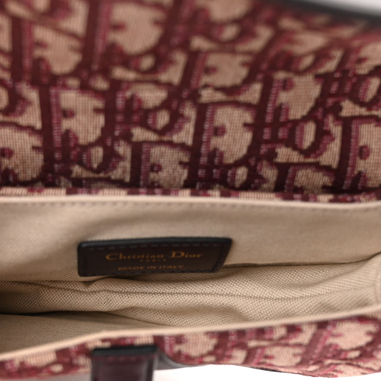 Oblique Mini Saddle Bag Burgundy