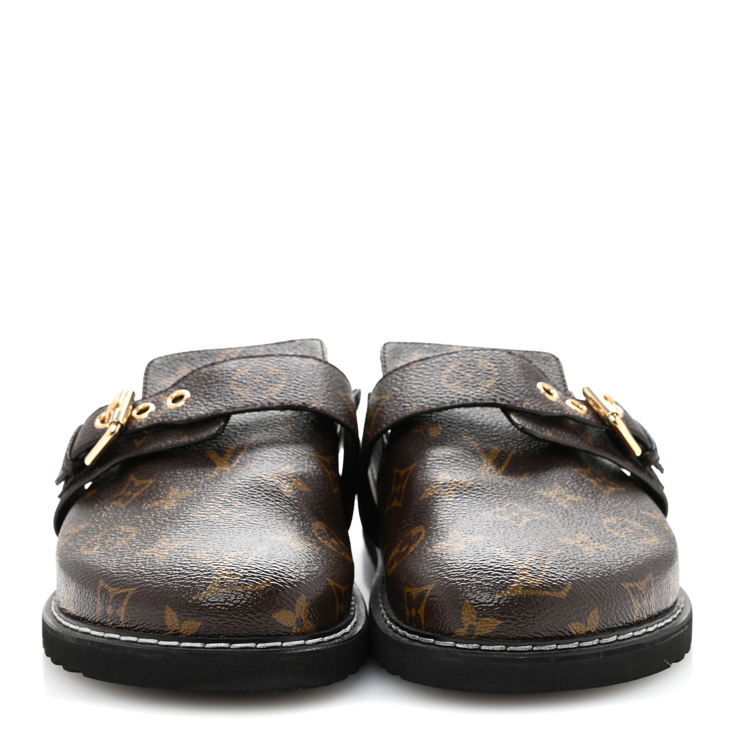 Louis Vuitton Patent Monogram Womens Cosy Flat Comfort Clog Mules 40 Brown 3 of 10