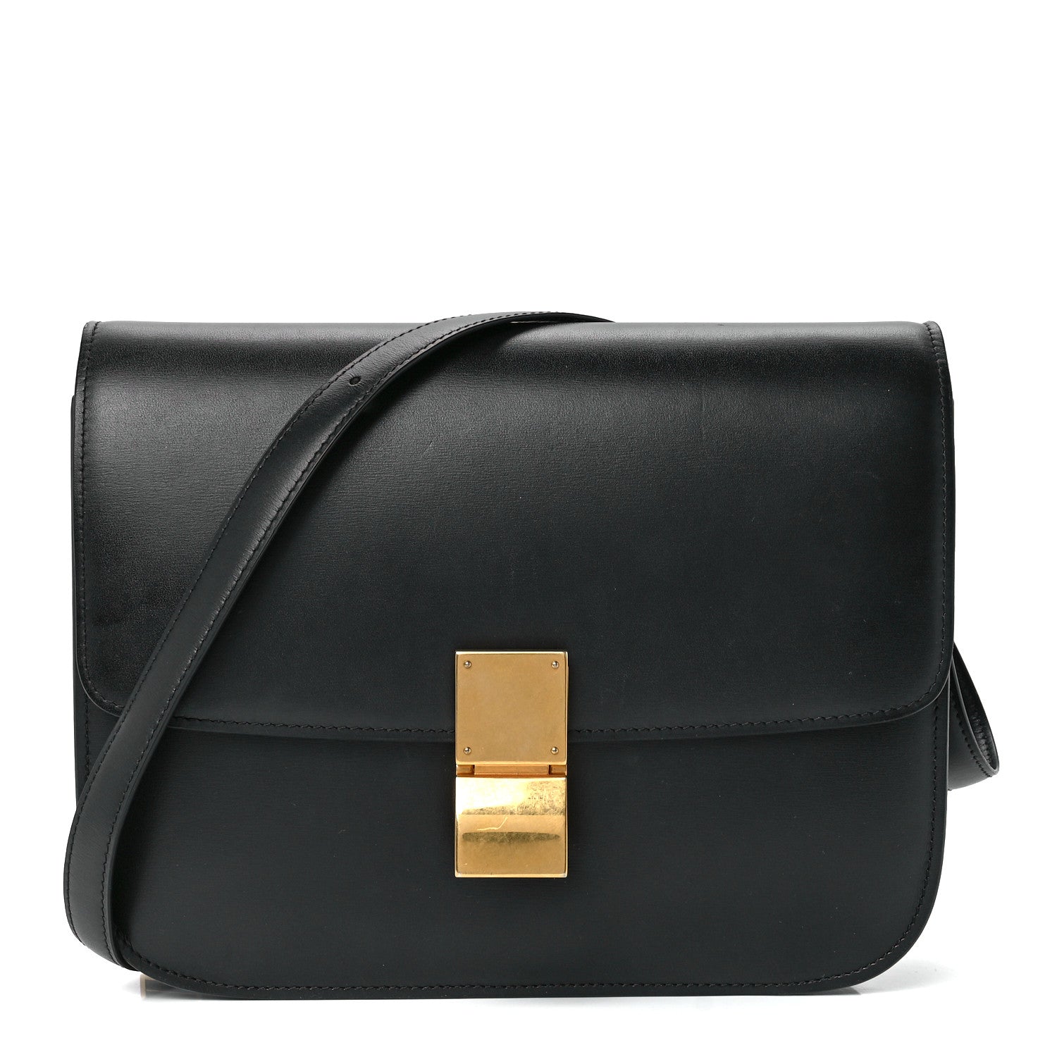 Celine Box Calfskin Medium Classic Box Flap Bag Black 1 of 10