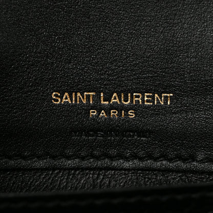 Saint Laurent Calfskin Crocodile Embossed Monogram Kate Belt Bag  Dark Mint 6 of 9