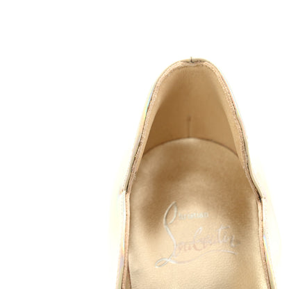 Christian Louboutin Metallic Patent Psychic Hot Chick 100 Pumps 38.5 Platine 9 of 10