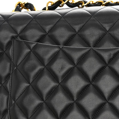 Chanel Lambskin Quilted XL Jumbo Single Flap Black 14 of 15