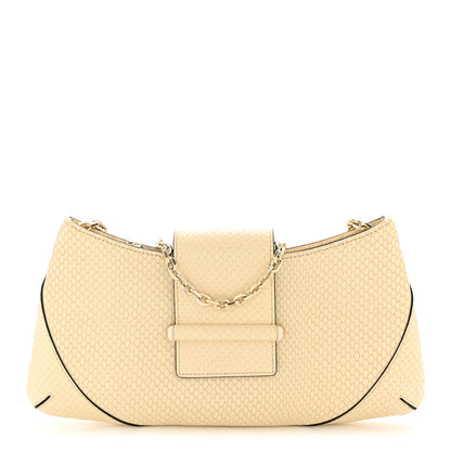 Jimmy Choo Elaphe Snakeskin Printed Bar Slim Clutch Buttermilk 1 of 11