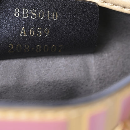 Fendi Vitello Liberty F is Fendi Bi-Color FF 1974 Embossed Mini Mon Tresor Bucket Bag Savana Lollypop 7 of 10
