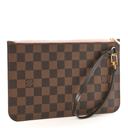 Louis Vuitton Damier Ebene Neverfull MM GM Pochette Rose Ballerine 3 of 8