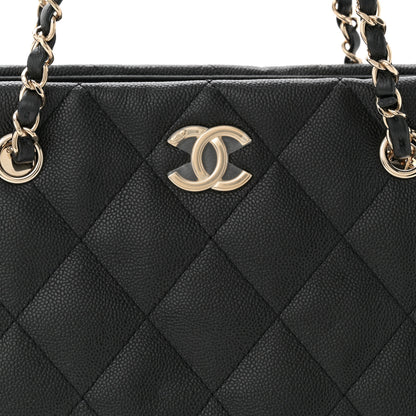 Chanel Caviar Quilted Small Shopping Black 9 of 12