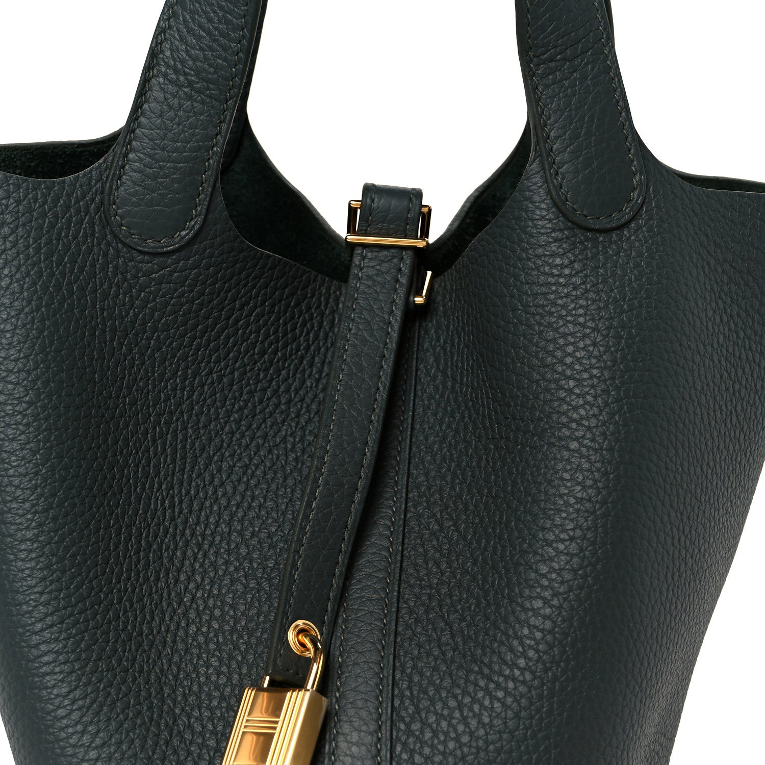 Hermes Taurillon Clemence Picotin Lock 18 PM Vert Mangrove 8 of 11