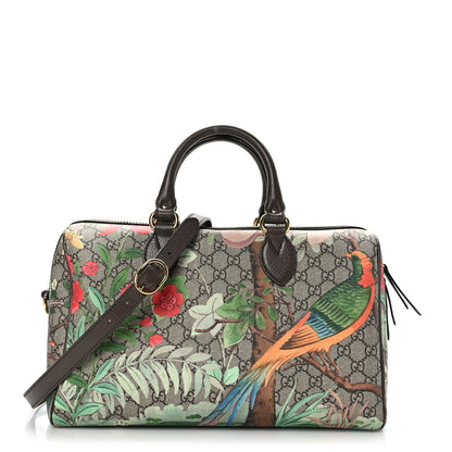 Gucci GG Supreme Monogram Tian Medium Boston Beige Multicolor New Acero 1 of 11