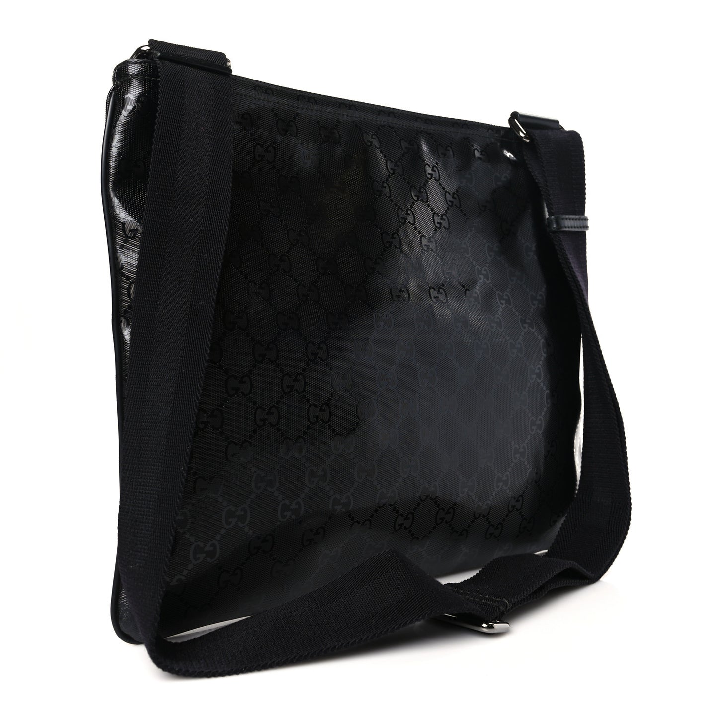 Imprime Monogram Medium Flat Messenger Bag Black