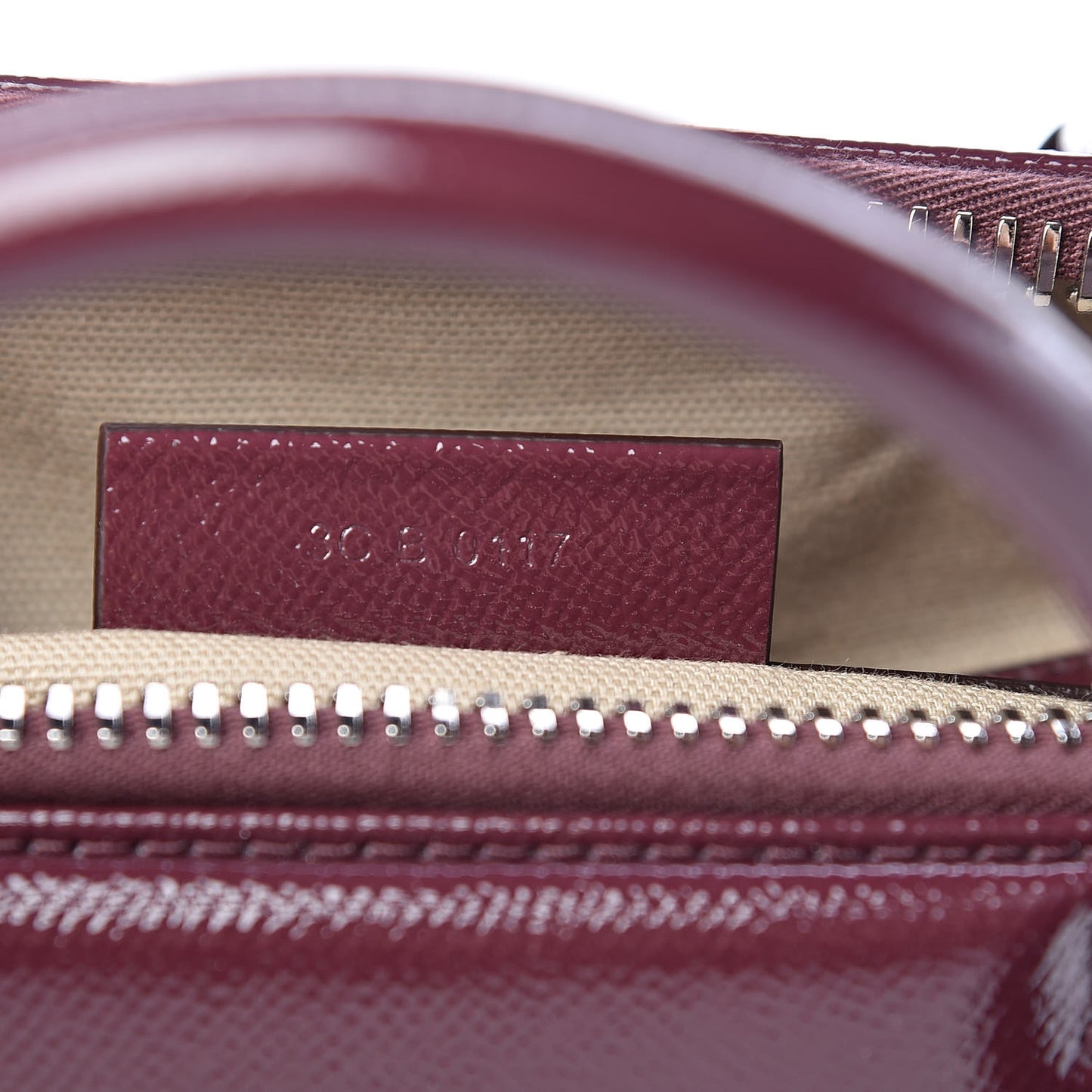 Textured Patent Calfskin Small Antigona Aubergine