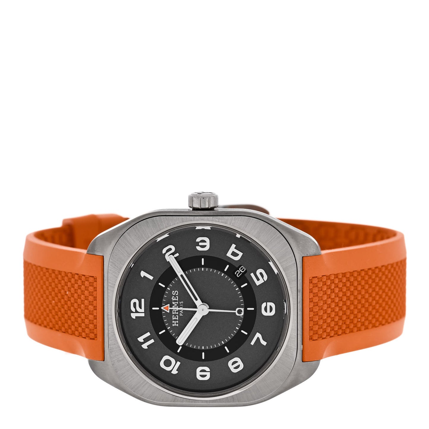 DLC Coated Titanium Rubber 39mm H08 Automatic Watch Orange