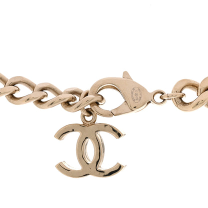 Chanel Metal Enamel Chain CC Choker Gold White 5 of 6