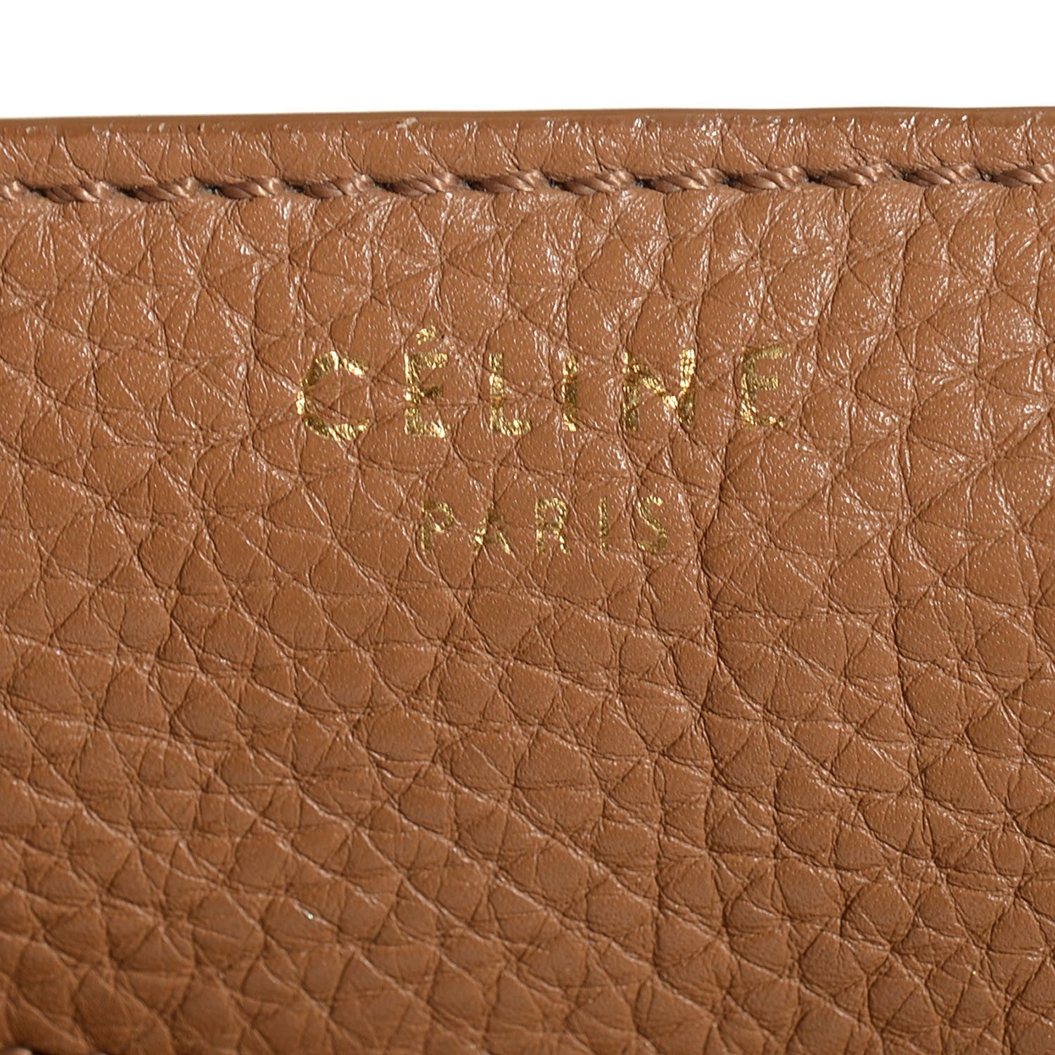 Celine Pebbled Calfskin Mini Luggage Camel 7 of 9