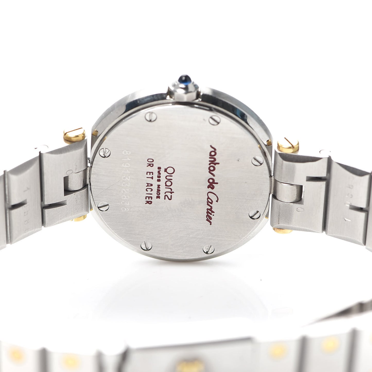 Stainless Steel 18K Yellow Gold 27mm Santos De Cartier Galbee Quartz Watch
