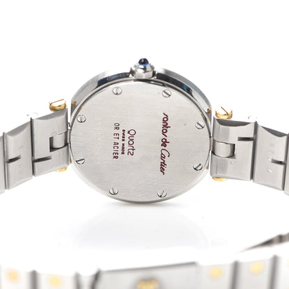 Cartier Stainless Steel 18K Yellow Gold 27mm Santos De Cartier Galbee Quartz Watch 4 of 6