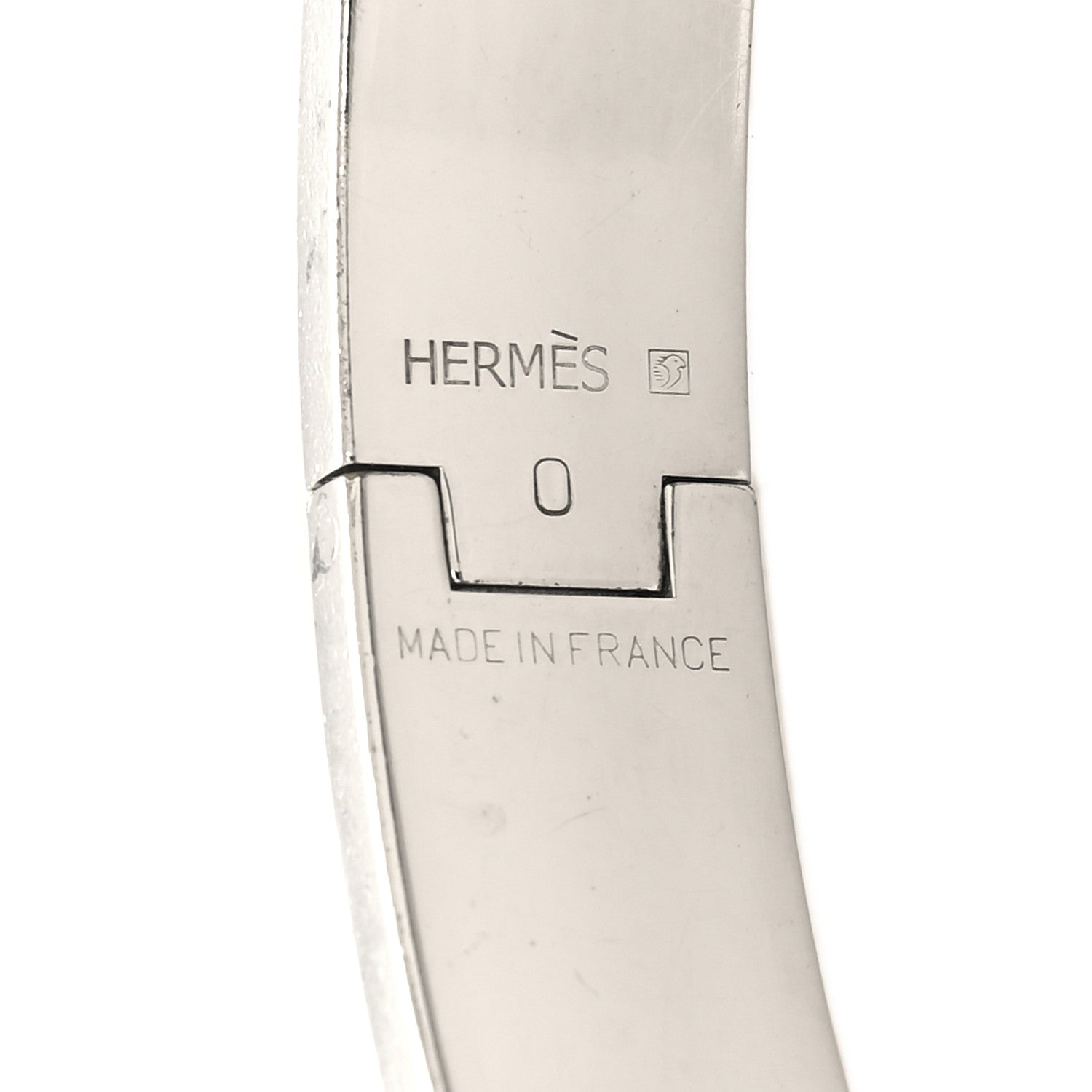 Hermes Enamel Narrow Clic Clac H Bracelet GM White 4 of 4