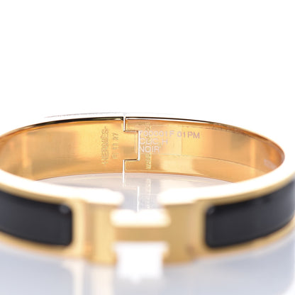 Hermes Enamel Narrow Clic Clac H Bracelet PM Black 6 of 7