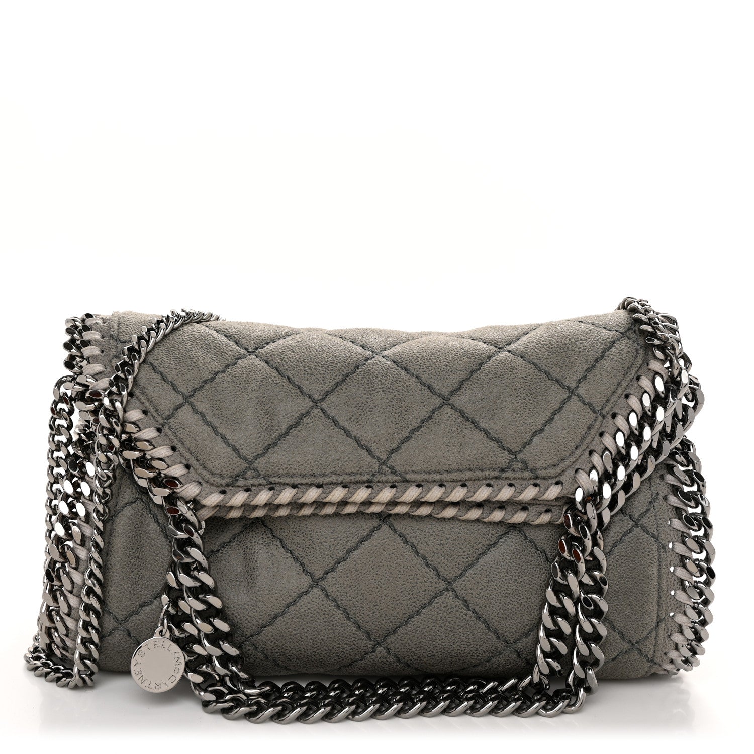 Stella McCartney Shaggy Deer Quilted Mini Falabella Grey 1 of 11