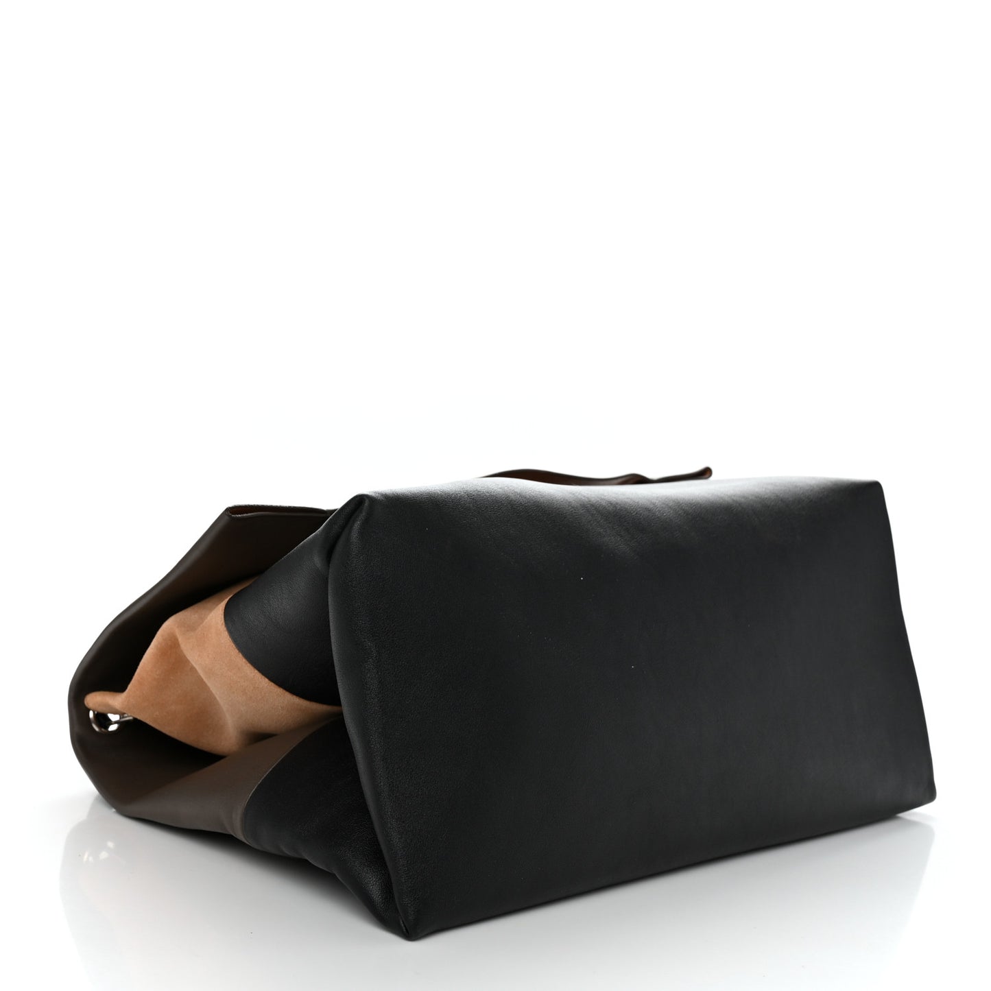 Calfskin Suede All Soft Shoulder Bag Taupe